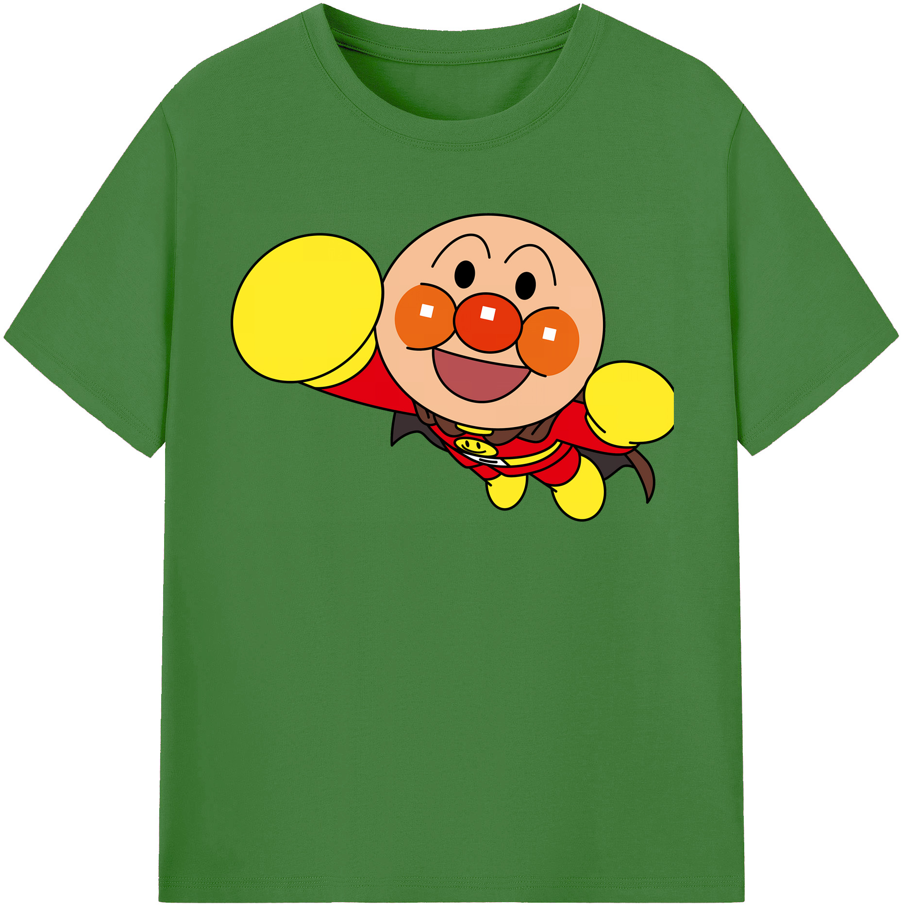 （画像用） アンパンマン Anpanman レディースカジュアルプリントTシャツ（綿100％）
